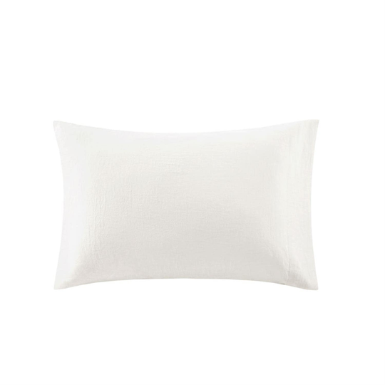 Gracie Mills Linen Blend Cotton and Linen Pillowcase in Ivory Finish MP21-7894