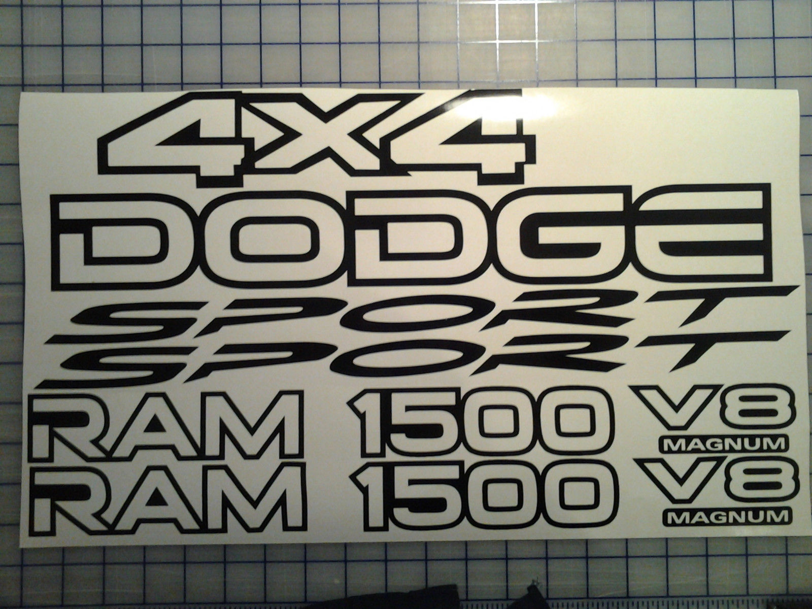 Dodge 1500 Ram Sport 4x4 Replacement Decal Kit - Many Color Choices