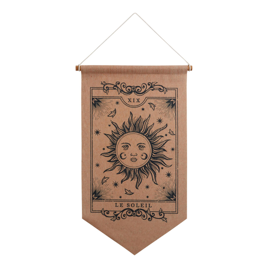 Le Soleil Tarot Card Scroll Wall Hanging: Natural - Fabric by World Market