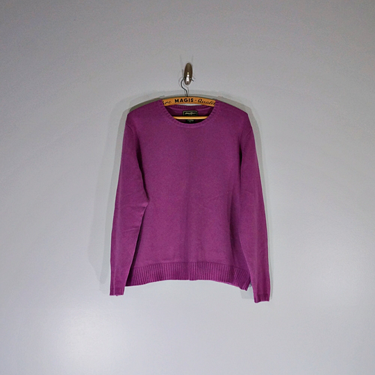 Vintage Eddie Bauer Wool Blend Plum Sweater // Size L Or Oversize