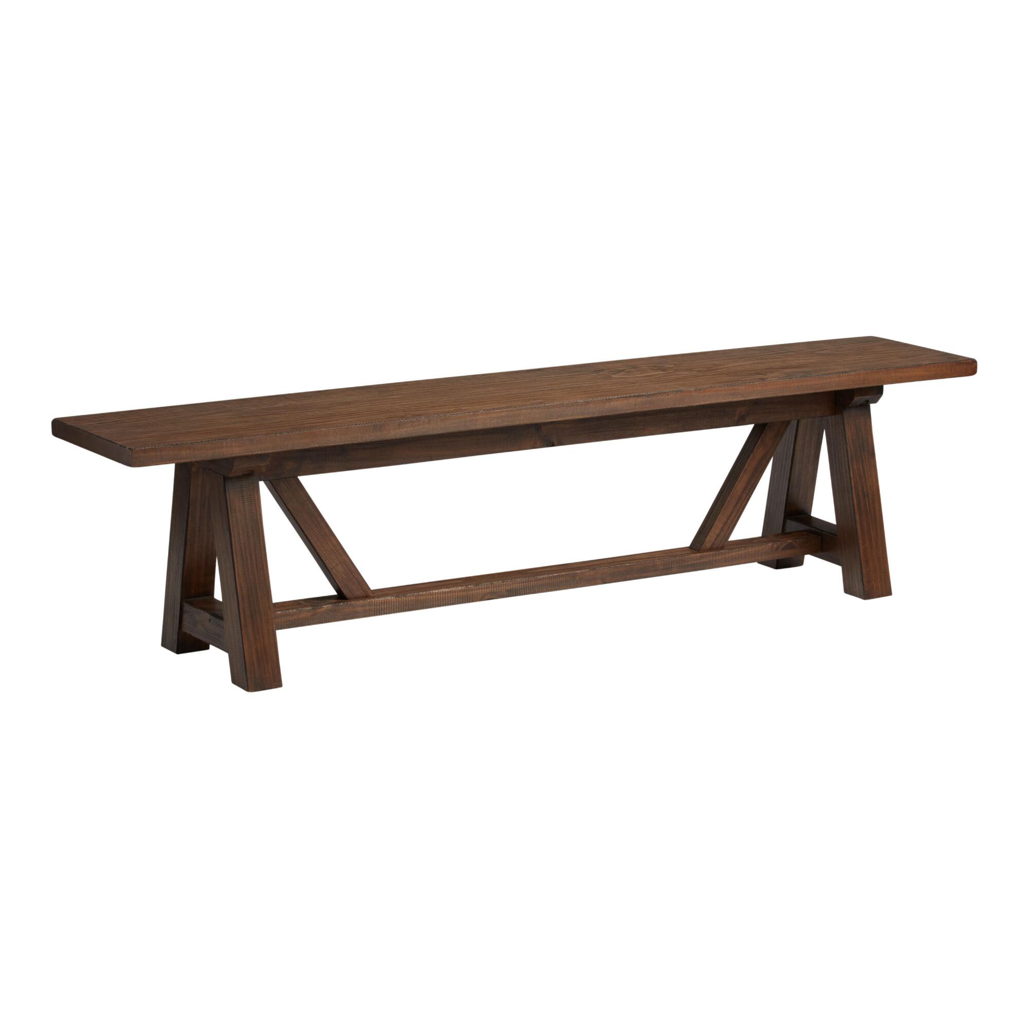 Farmhouse Leona Dining Bench: Brown - Wood by World Market