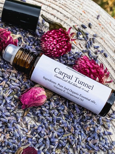 Carpal Tunnel Essential Oil Roller Blend 10Ml, Tunnel, Oils, Bath & Body, Self Care, Therapeutic, Organic, Gift