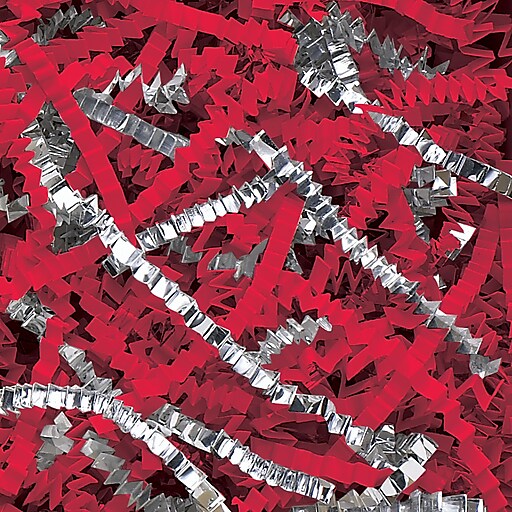 Crinkle Paper Blend, Red/Silver Metallic, 10 Lbs./Case (CPB10JJ)