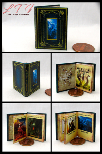 Mythical Creatures Textbook 16 Scale Illustrated Readable Spell Book Magic Wizard Witch Potter Gryphon Dragon Unicorn Centaur Cyclopes