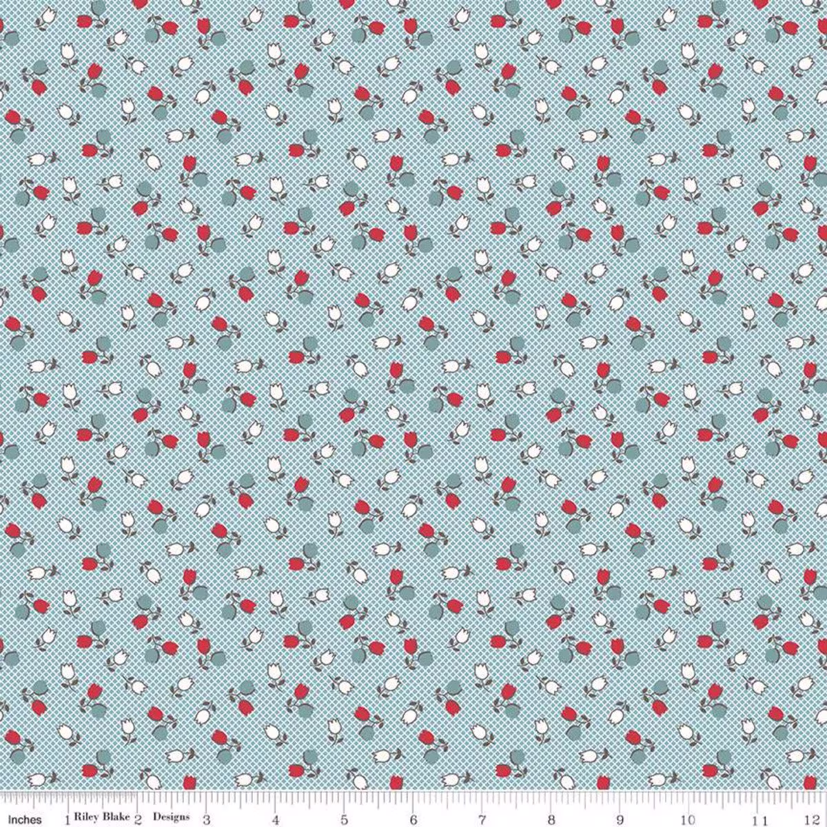 Sale Cook Book Tulips C11769 Cottage - Riley Blake Designs Lori Holt Floral Flowers Quilting Cotton Fabric