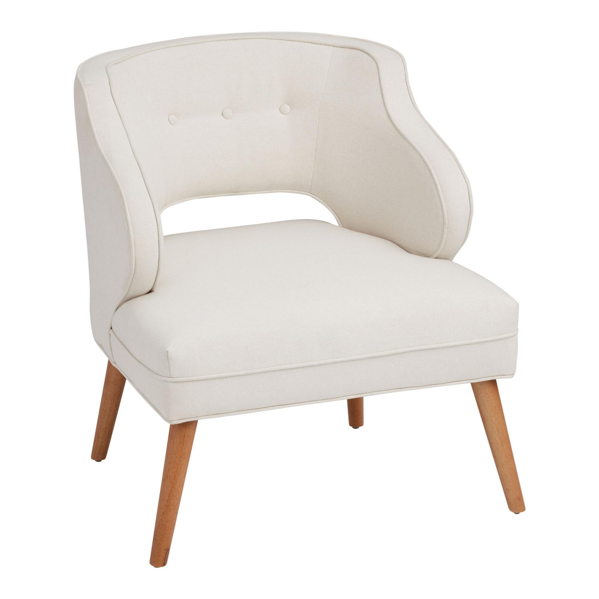 Tyley Upholstered Chair: Pink - Fabric by World Market