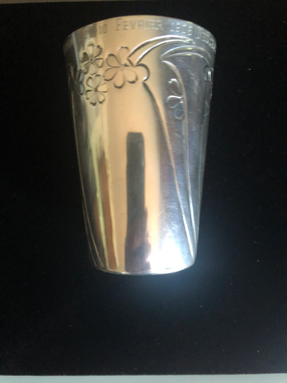 Vintage Original 1908 .800 Silver | 80% Floral Cup. in Excellent Condition