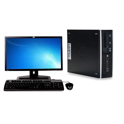 Refurbished HP Elite 8200 Sff Intel Core I5 2400 3.1Ghz 8GB Ram 250GB Hard Drive Windows 10 Pro Bundled With 19 Lcd Monitor
