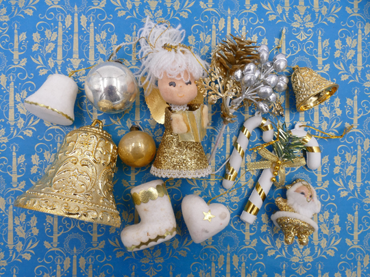 Vintage Christmas Ornament Decoration Lot