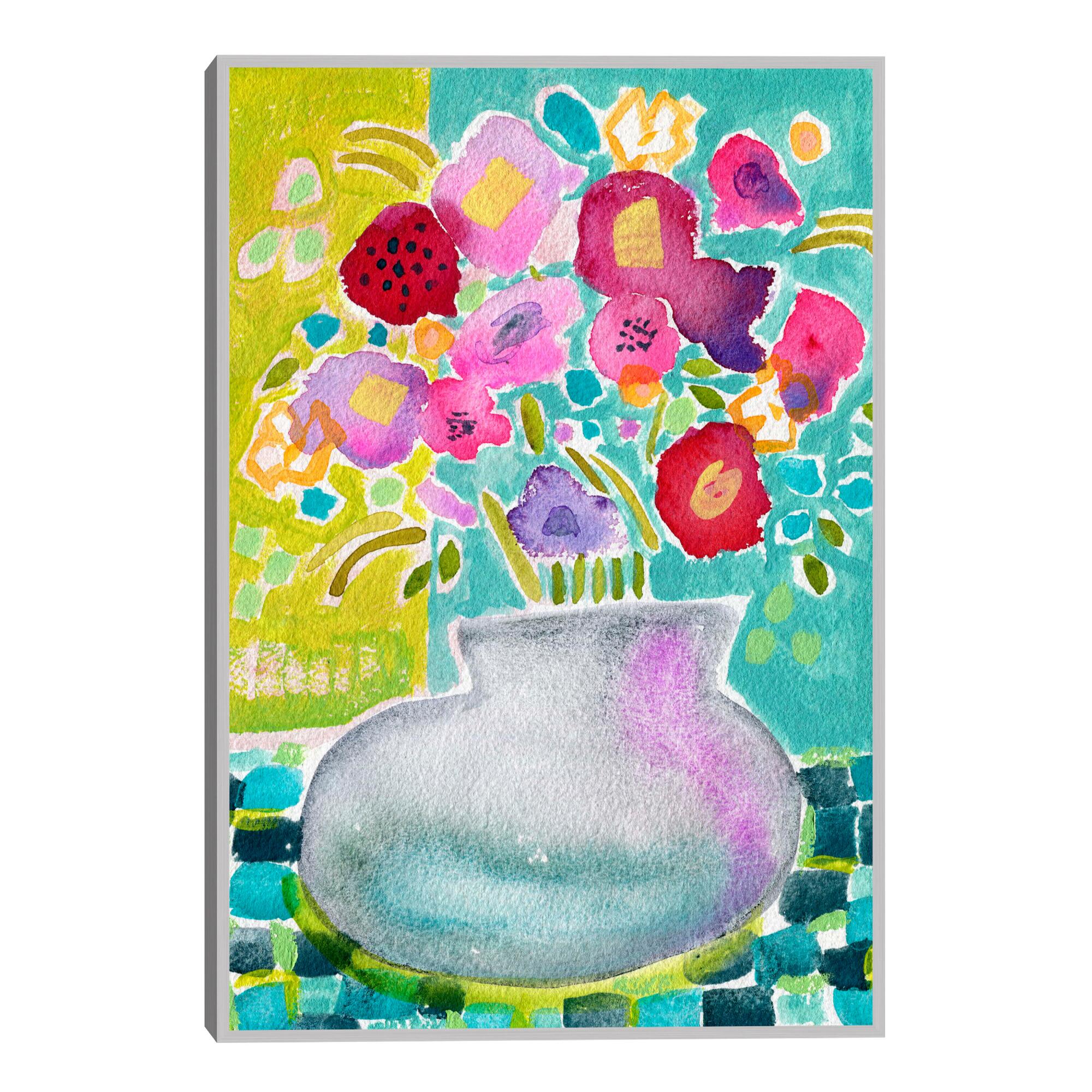Flowers from a Friend by Wyanne Framed Canvas Wall Art: Multi by World Market