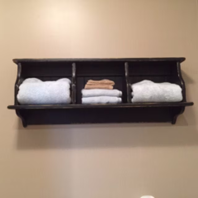Bathroom Towel Rack With Shelf, Wall Storage Blanket & Storage, Clothes