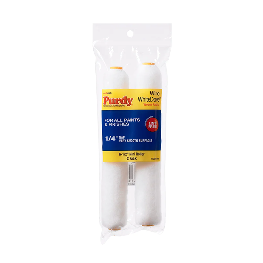 Purdy White Dove 2-Pack 6.5-in x 1/4-in Nap Mini Woven Synthetic Blend Paint Roller Cover | 14H608184