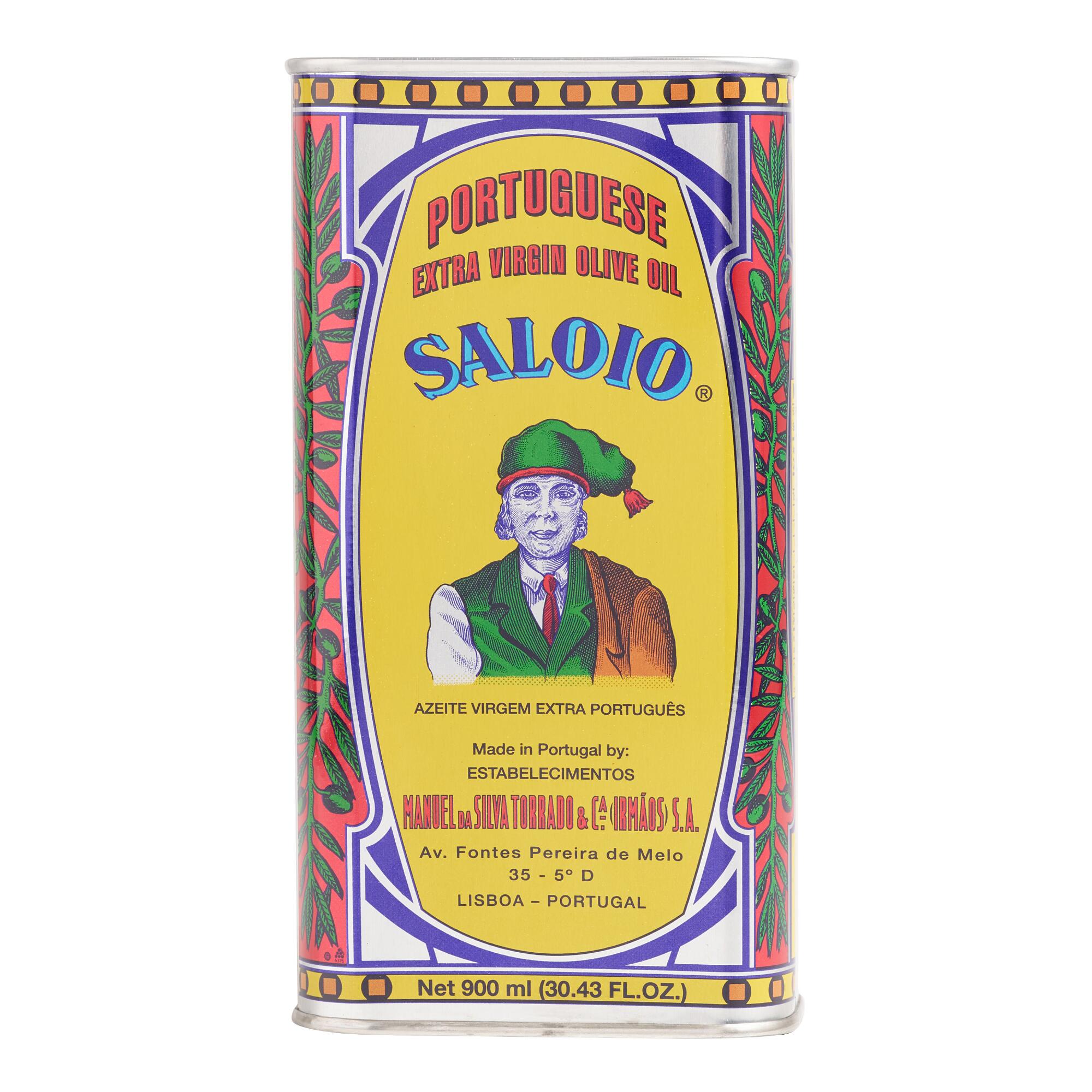Large Saloio Portuguese Olive Oil Tin by World Market