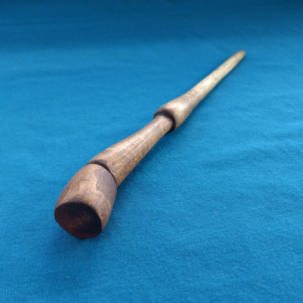 Wand, Hand Carved, Cottonwood, 10.25, Costume, Cosplay, Halloween, Magic, Pagan, Viking - Made & Carved in The Usa