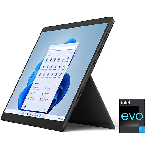Microsoft Surface Pro 8 Multi-Touch 13" Tablet, WiFi, 8GB RAM, 512GB SSD, Windows 11 Home, Graphite (EBP-00017)