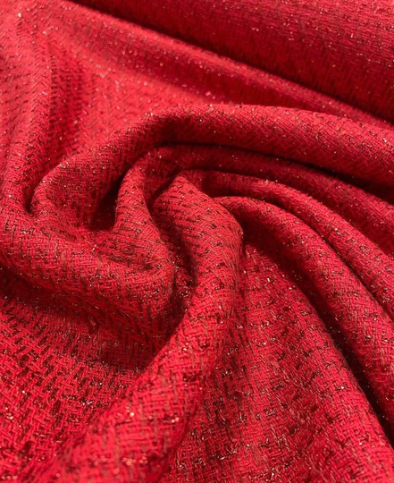 Red Tweed Fabric, Cotton Fabric For Clothing, Luxe Fabric, Luxe Tweed, High Quality