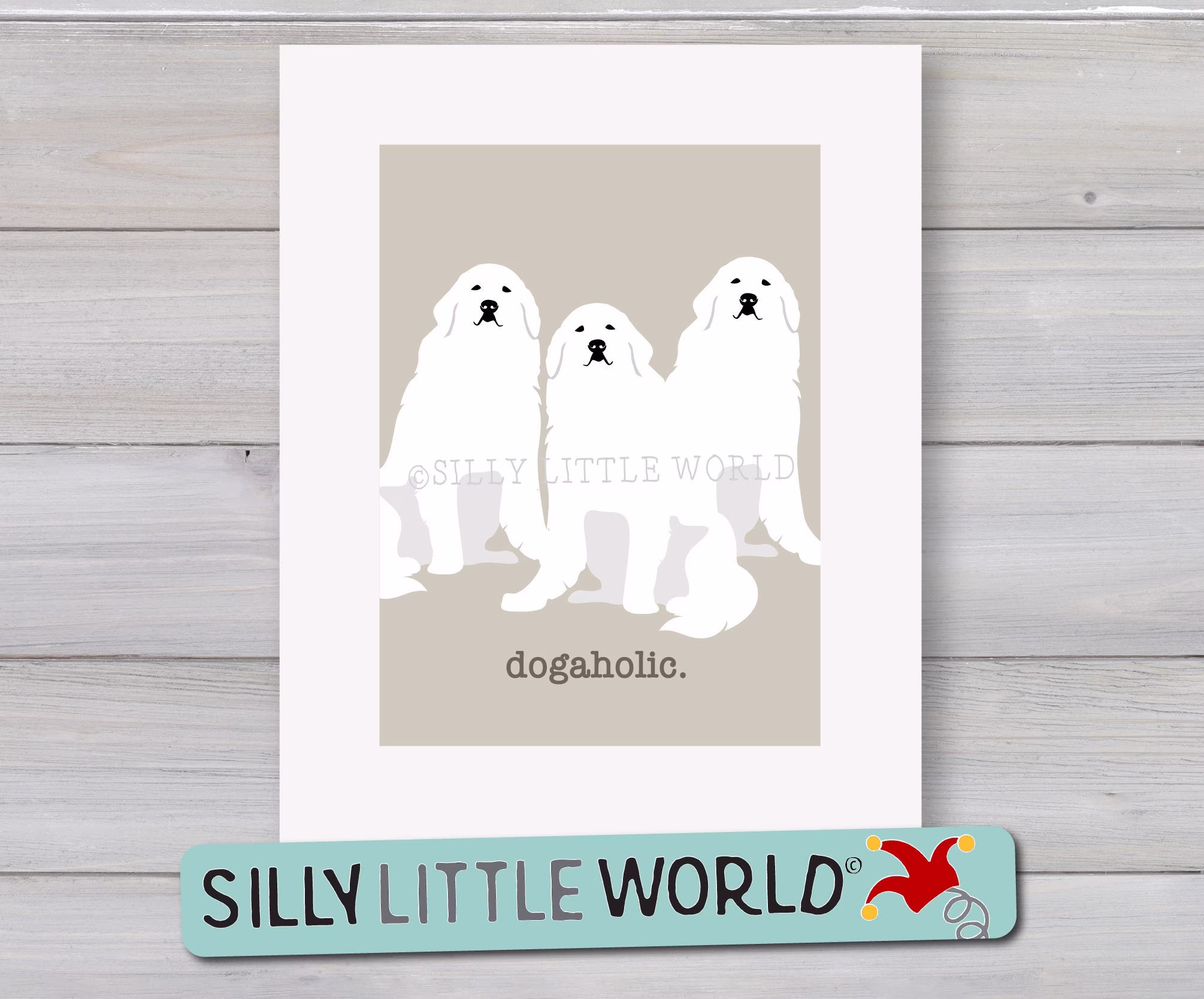 Great Pyrenees Print, Gift For Dog Lover, Mom, Dad, Funny 5x7, 8x10, 13x19 Breed Original Art