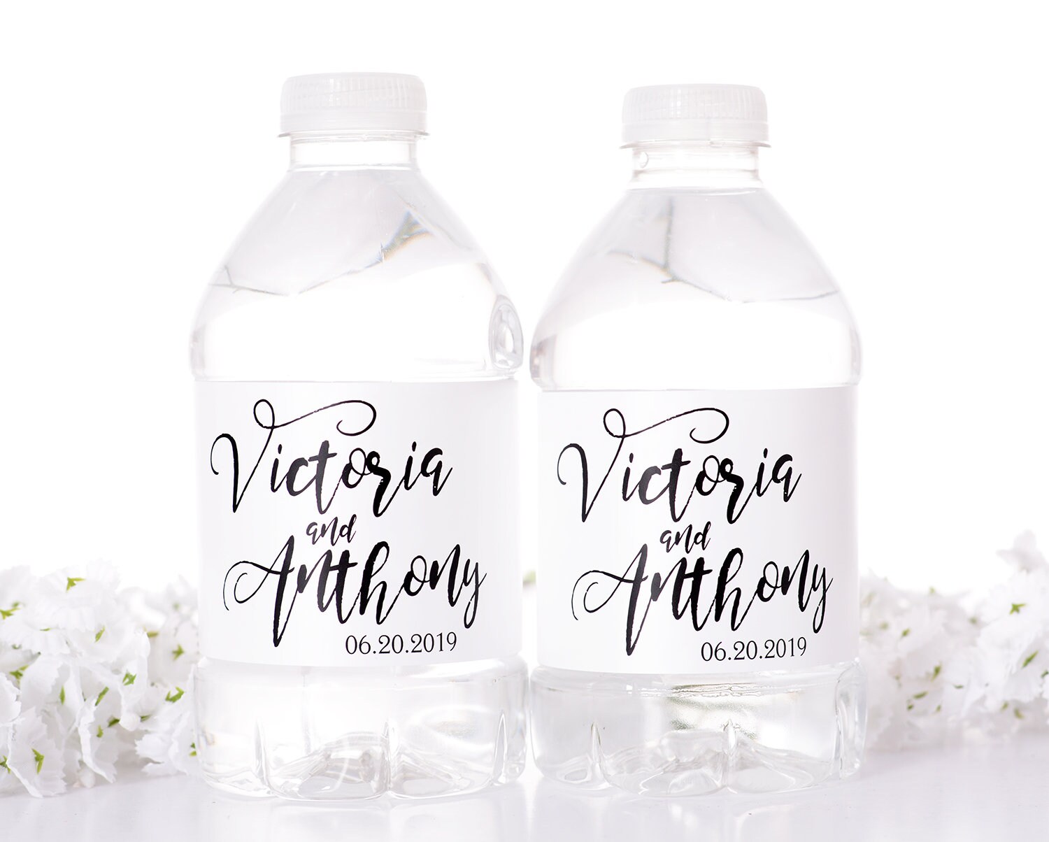 Wedding Water Bottle Labels - Personalized Wraps Custom Bottled #wdiw-269