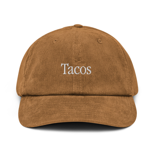 Tacos Corduroy Hat | Mexican Food Vintage Inspired Embroidery Cap