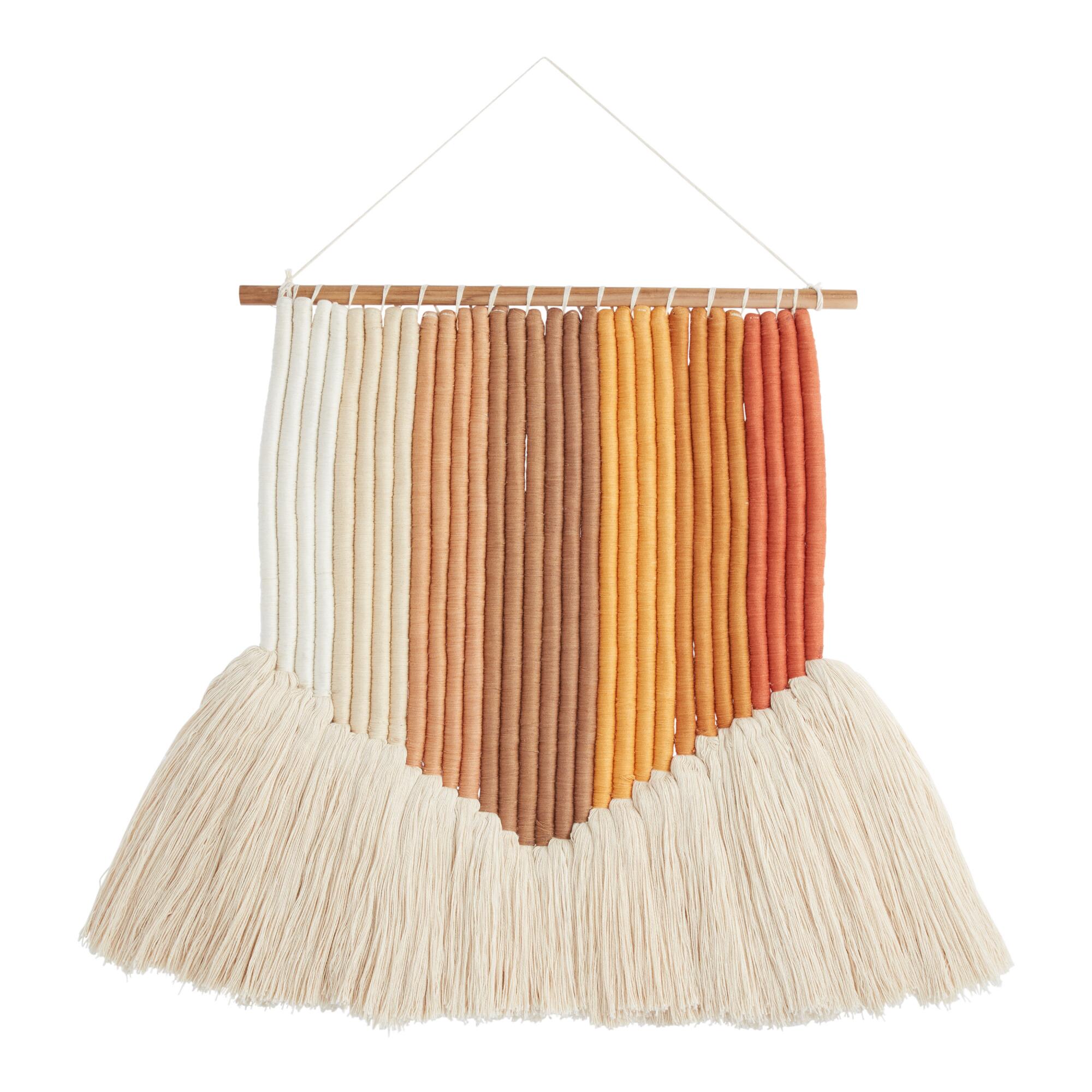 Ivory And Orange Kaleidoscope Macrame Wall Hanging: Multi by World Market