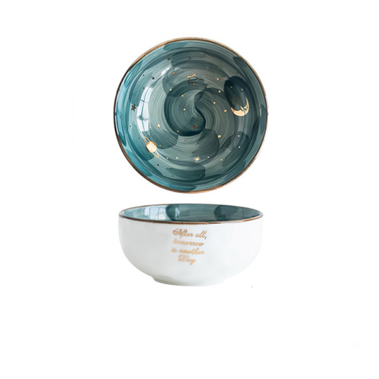 Star Ceramic Breakfast Japanese Nordic Ramen Bowl - Green