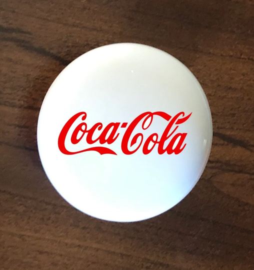 Coke Cola Red White Home Accent Ceramic Knob Kitchen Cabinet Door Or Drawer Pull White