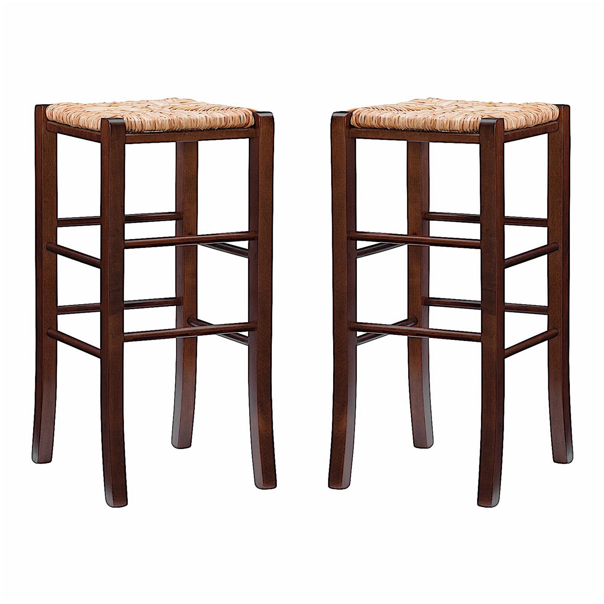 Natural Fiber Backless Francesca Barstool Set of 2: White by World Market
