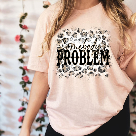 Leopard Somebody's Problem Shirt, Shirt, Country Music Tee, Concert Tshirts, Cute Cowboy Cowgirl Shirt