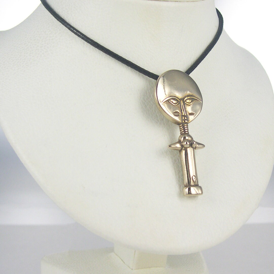 Akua'ba Necklace-Bronze