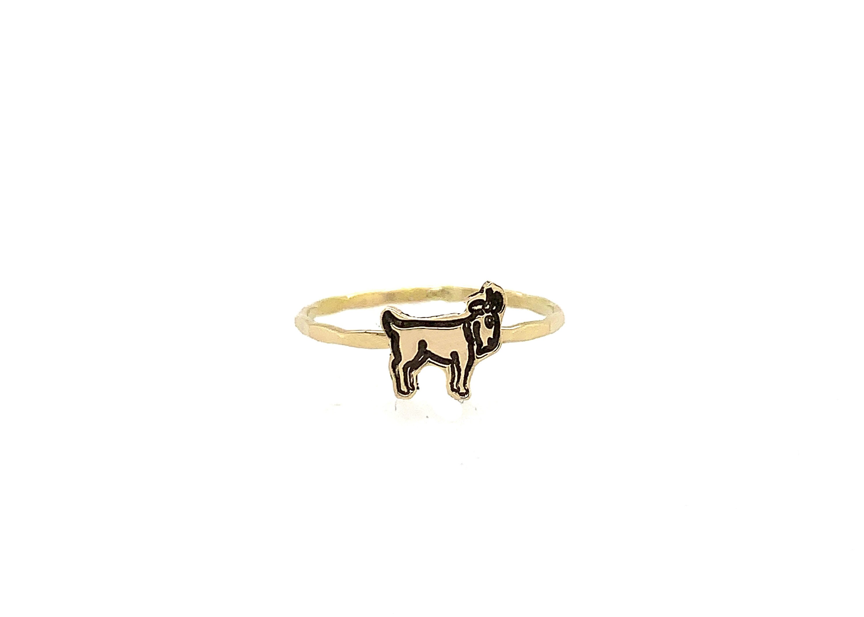 Goat, Ram Ring, Sterling Silver Animal Pagan Aries Occult Gothic, Sheep Everyday Tiny Ring