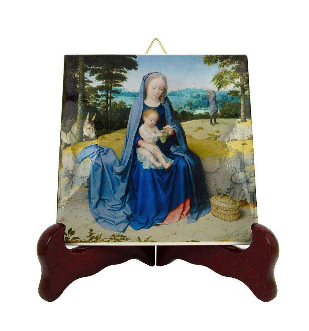 Virgin & Child By Gerard David - Religious Icon On Tile Mary Art Gifts Catholic Holy