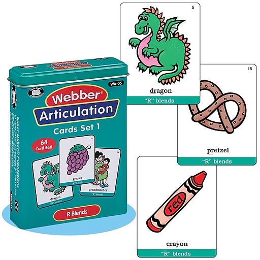 Super Duper Webber Articulation "R Blends" Deck Cards
