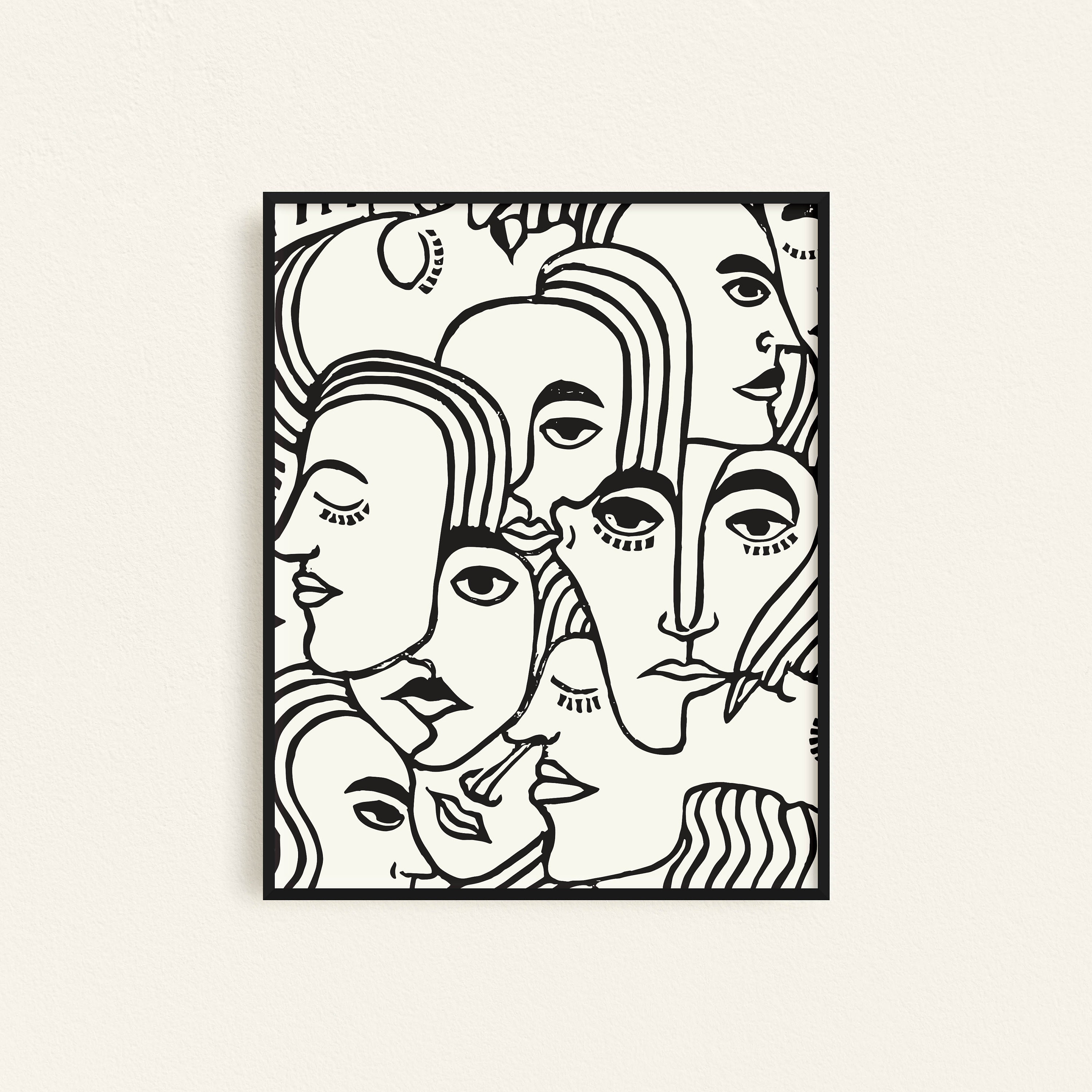 Blending In, Feminist Art, Minimalist Prints, Female Art