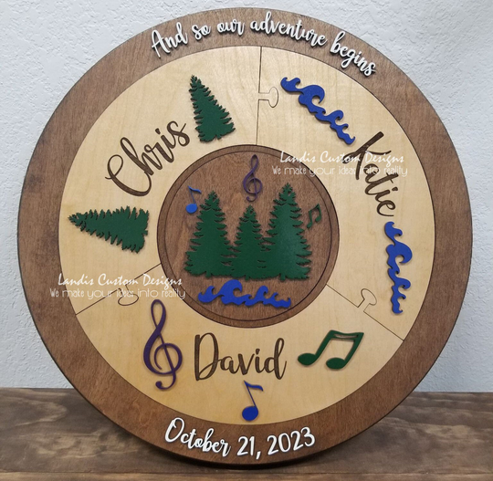 Unity Puzzle, Family Blended Alternative, Wedding Ceremony - Outdoors Theme