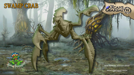 Swamp Crab Foe Figures 3D Printed Fantasy Miniature D&d/Pathfinder