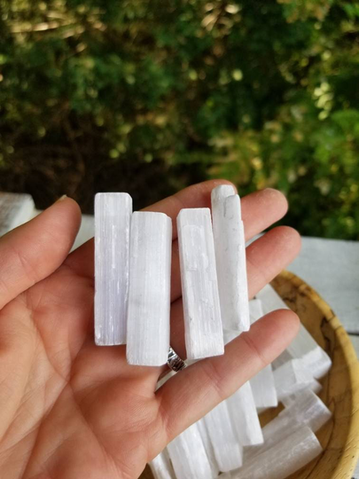 Satin Spar(Selenitesticks, Rough Cut Spar Rod, Charging/ Cleansing, Gypsum