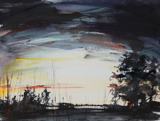 11x15 Florida Trip No.47, Original Watercolor