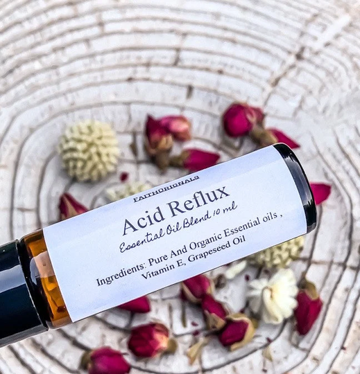 Acid Reflux Essential Oil Roll On Rollerbottle Blend 10Ml, Stomach Issues, Oils, Therapeutic, Organic, Self Care, Care Package