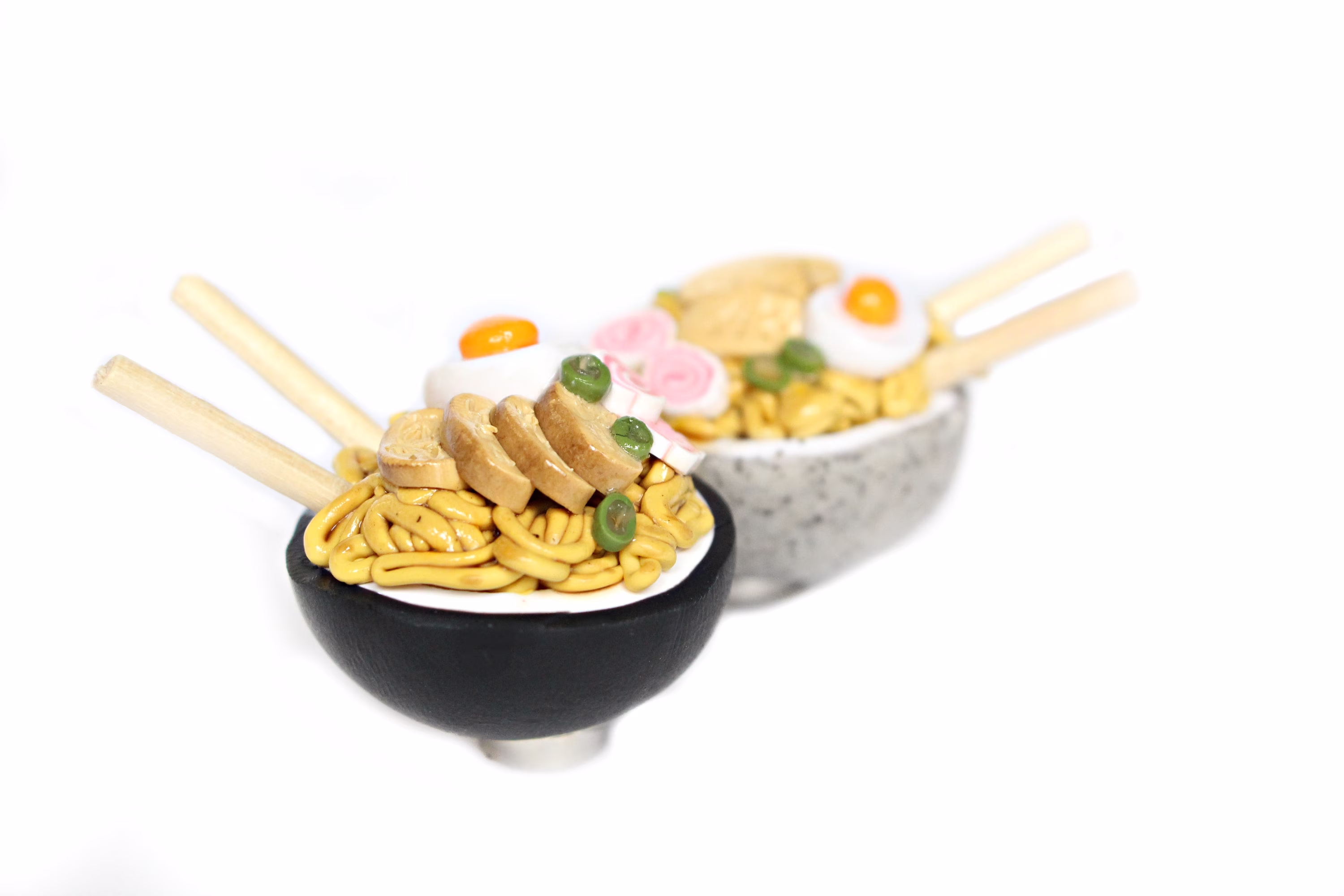 Single Ramen Noodle Magnet With Black Bowl, Food | The Maiden
