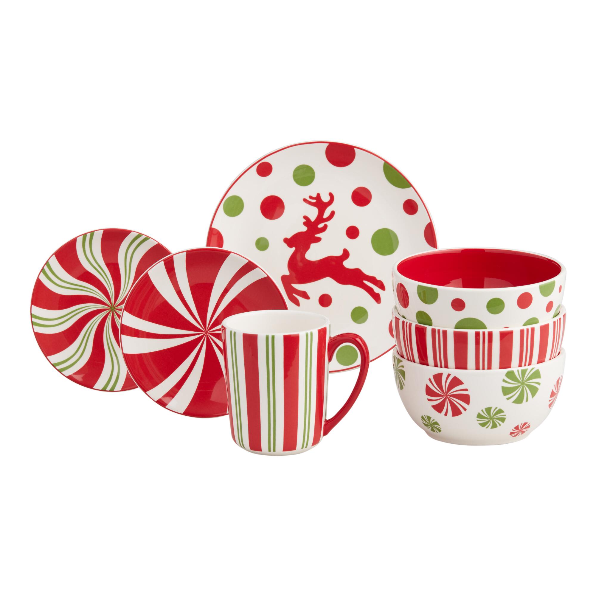 Pier Place Peppermint Party Dinnerware Collection by World Market