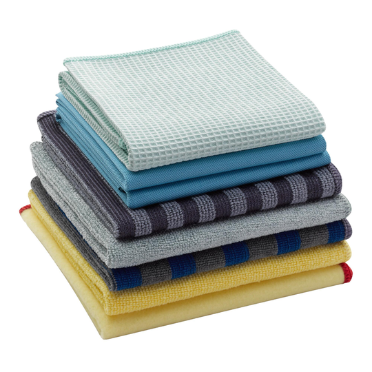 E-Cloth Home Cleaning Microfiber Cloth Set 8 Piece: Multi - Polyester by World Market