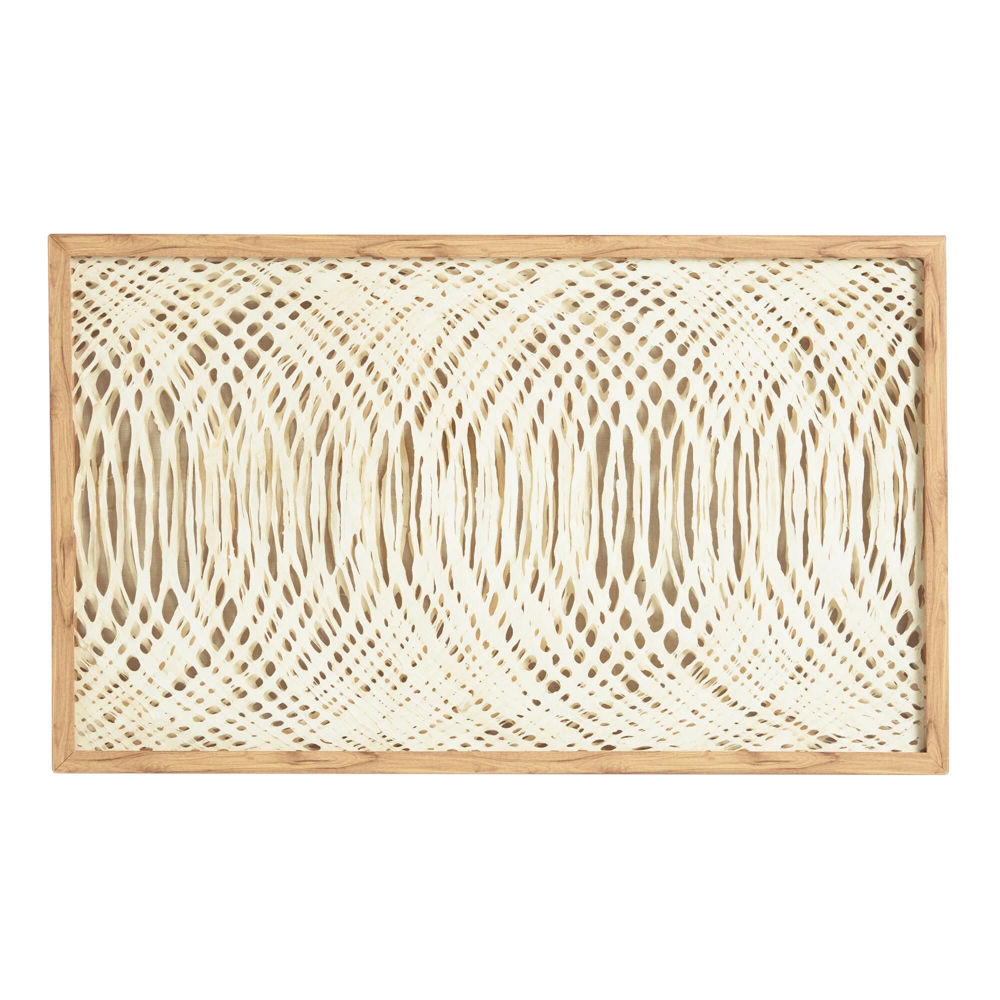 Waves Rice Paper Shadow Box Wall Art: Natural - Large by World Market