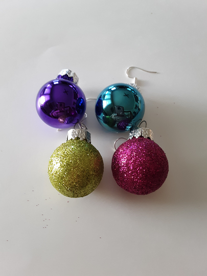 Christmas Ornament Ball Earrings