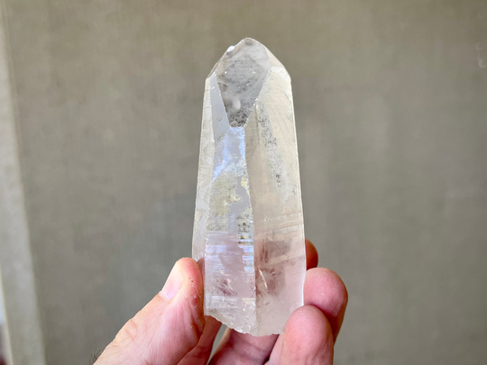 Black Phantom Lemurian Quartz With Pyramidal & Time Link, New Rare Find, Detoxification, Root Chakra, Minas Gerais, Brazil Y595