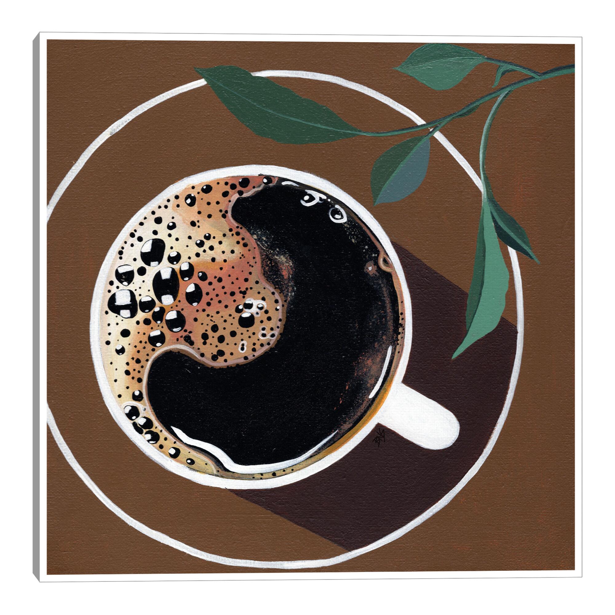 Morning Joe by Bria Nicole Framed Canvas Wall Art: Brown/Multi by World Market