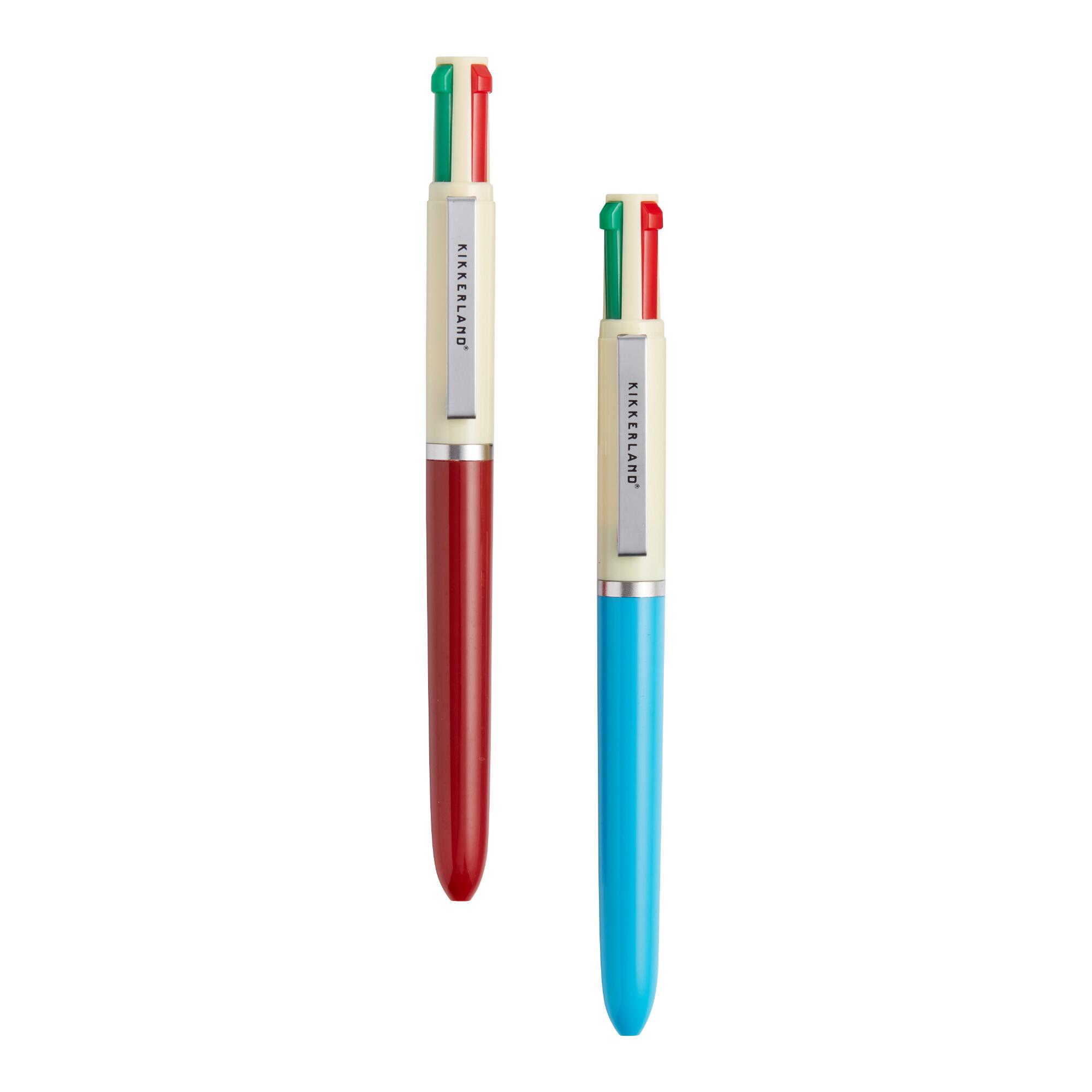 Kikkerland Vintage Multicolor Ballpoint Pens Set of 2 by World Market