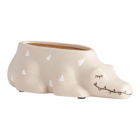 Natural Ceramic Alligator Planter by World Market