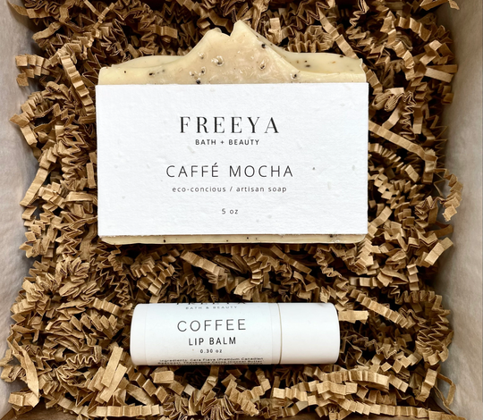 Coffee-Inspired Gift | Gift Box, Spa Soap Coffee Soap, Lip Balm, Self Care Gift, For Her