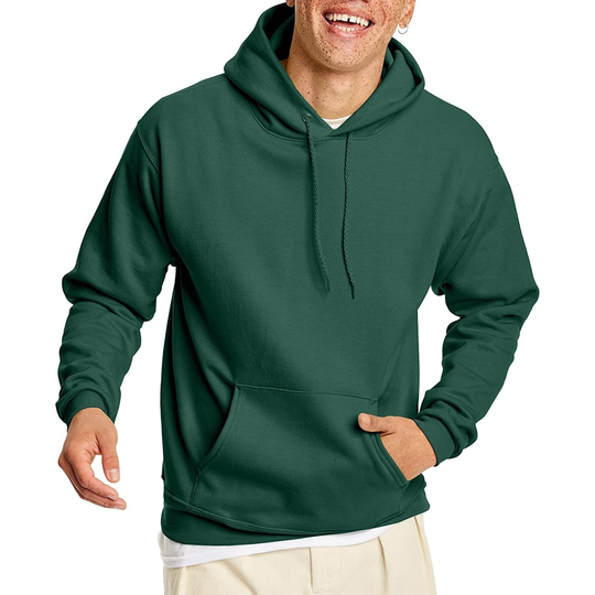 Hanes Men's Sweatshirt, EcoSmart Fleece Hoodie, Cotton-Blend Fleece Hooded Sweatshirt, Plush Fleece Pullover Hoodie - deep forest, 5x-large