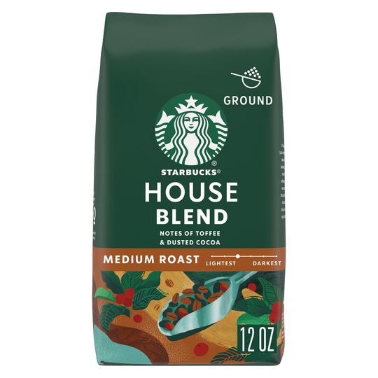 Starbucks Medium Roast Ground Coffee - House Blend, 12 oz